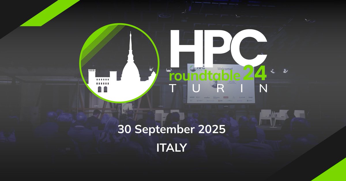 DoItNow_Tech's tweet image. 🟢 ⚫ ⚪  The #HPCRoundtableTurin is just around the corner!

Join us for an exclusive meeting between leading players in the #HPC industry and #IT managers leveraging HPC.

Registration and more info:
➡️hpcroundtable.com
#HPCRoundtable25