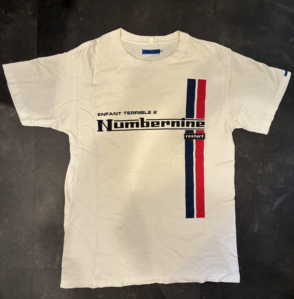 jojoler_ti's tweet photo. NUMBER(N)INE 1999 SS 
"ENFANT TERRIBLE"
restart T-shirt
元ネタはイタリアのスクーターメーカー"ランブレッタ"のTシャツ
#MyNumbernineCollection
#numbernine
#ナンバーナイン https://t.co/JJLe7xmbMq