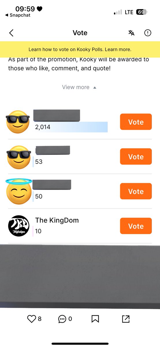 TKDvoting's tweet photo. kingme~

please go vote for TKD on the kooky app as ‘Best Idol of the week’ !

voting ends in D-6 https://t.co/W0gzVxBGOK