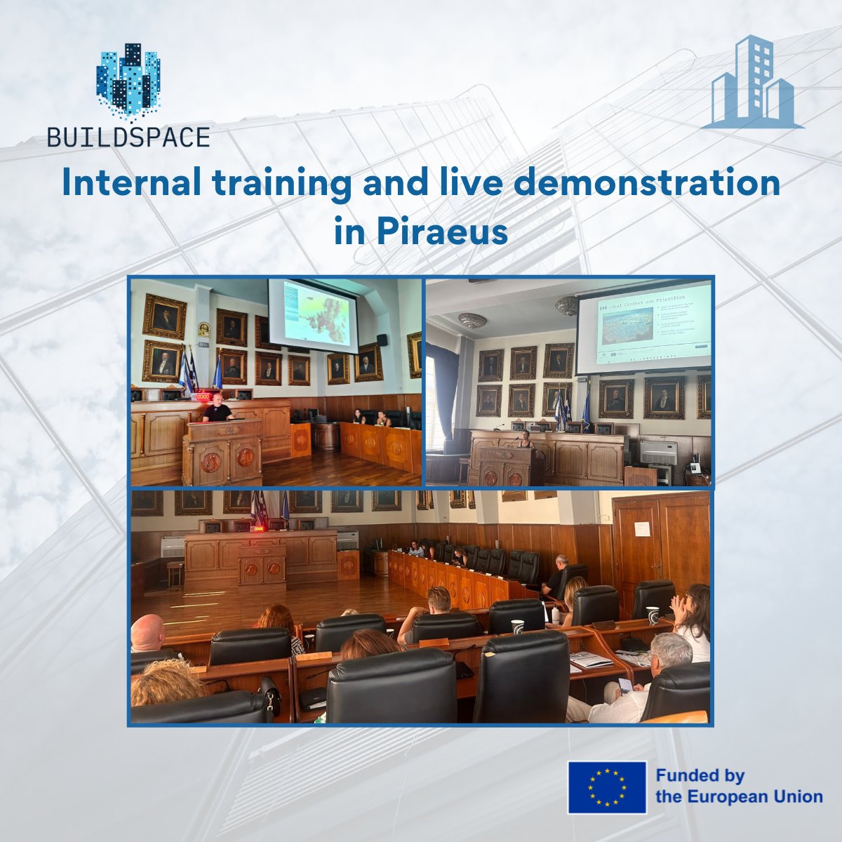 BUILDSPACE_EU's tweet image. 🌡️ On 17 Sept, #BUILDSPACE brought Service 4 (SE4) to Piraeus City Hall 🇬🇷.

Participants &amp;amp; city staff explored how SE4 maps heat risk, forecasts energy demand, &amp;amp; supports solutions like greening &amp;amp; passive cooling.

#UrbanResilience #ClimateAction