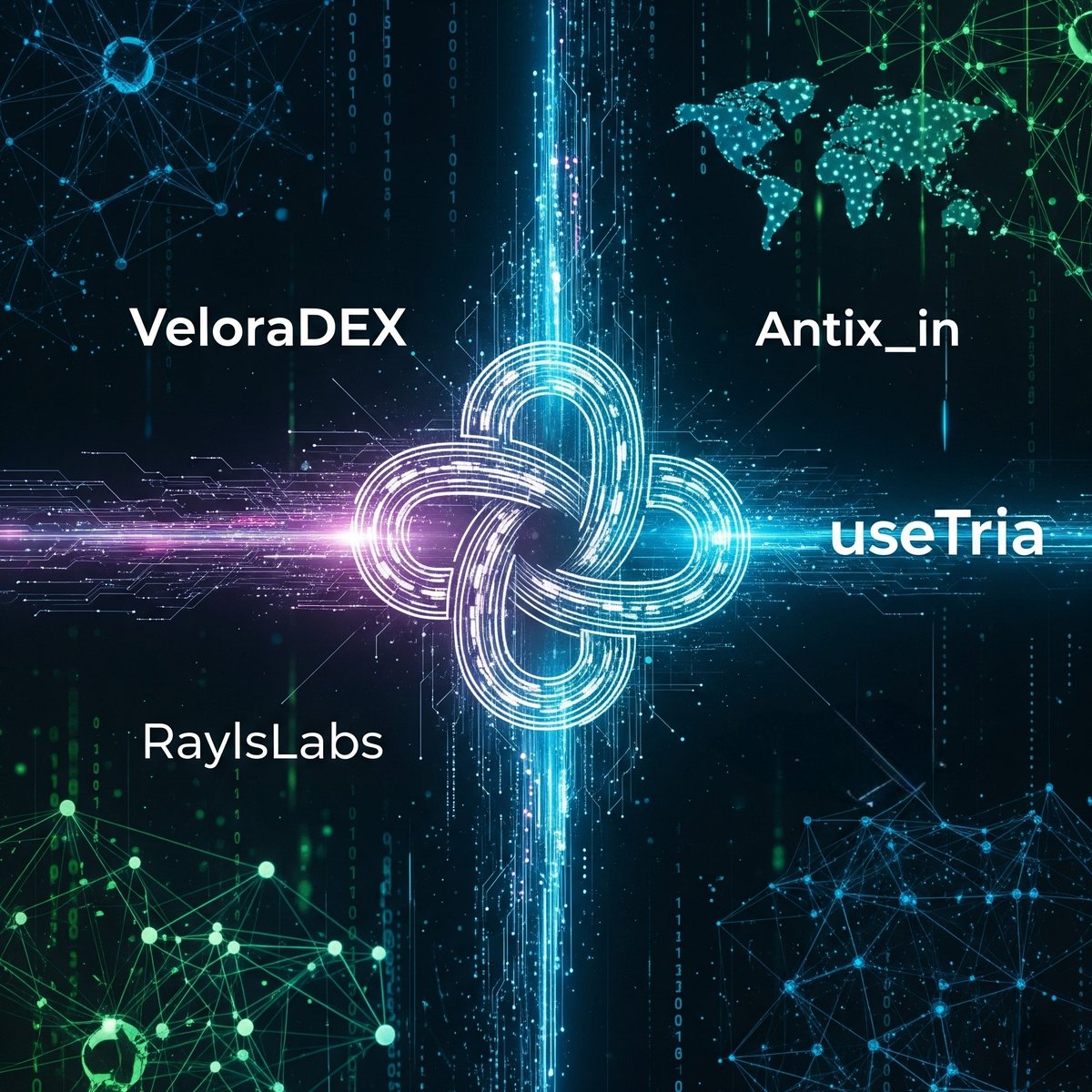 ZarXchain's tweet image. The future isn’t on its way  it’s already here Four projects are rewriting what’s possible: @VeloraDEX 
 @antix_in 
 @RaylsLabs
@useTria

Velora moves finance. Antix moves emotion. Rayls moves value. Tria moves identity

Together they’re shaping the new internet of money.