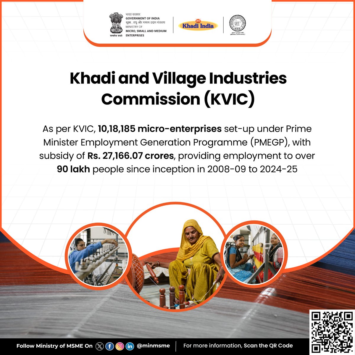 Khadi and Village Industries Commission (KVIC) is engaged in the development of the beekeeping industry to uplifting people living in extremely remote rural areas by introducing and popularizing modern beekeeping and creating sustainable employment and income.

#MSME #coir #KVIC