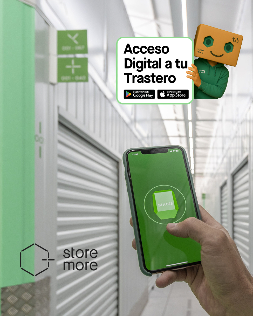 StoremoreES's tweet image. Antes llevabas todo encima… y a veces lo perdías o lo olvidabas:
💳 Cartera
📷 Cámara
🎶 MP3
💶 Billetes y monedas

Hoy todo vive en tu móvil 📱

En Storemore sumamos una más: la llave de tu trastero.
Segura, privada y siempre contigo.

Tu trastero inteligente 😉