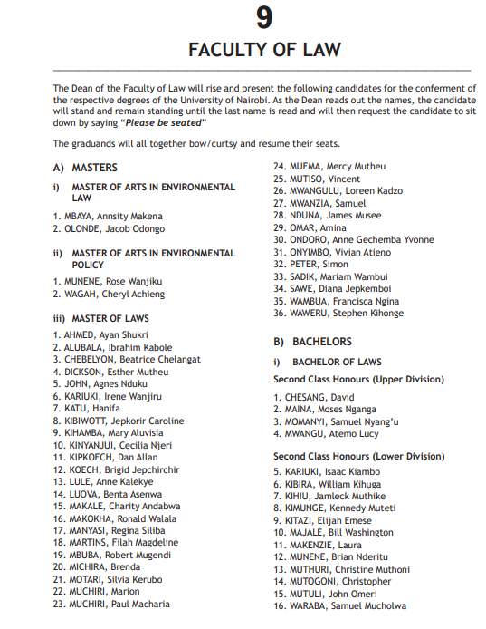 These 52 <a href="/UoNLawFaculty/">University of Nairobi Faculty of Law</a>   graduates aren't just degree holders; they're future judges, advocates, policy makers, and change agents. congratulations!! #SiniUoN #UoN73graduation #UoNClass2025 <a href="/uonbi/">University of Nairobi</a>