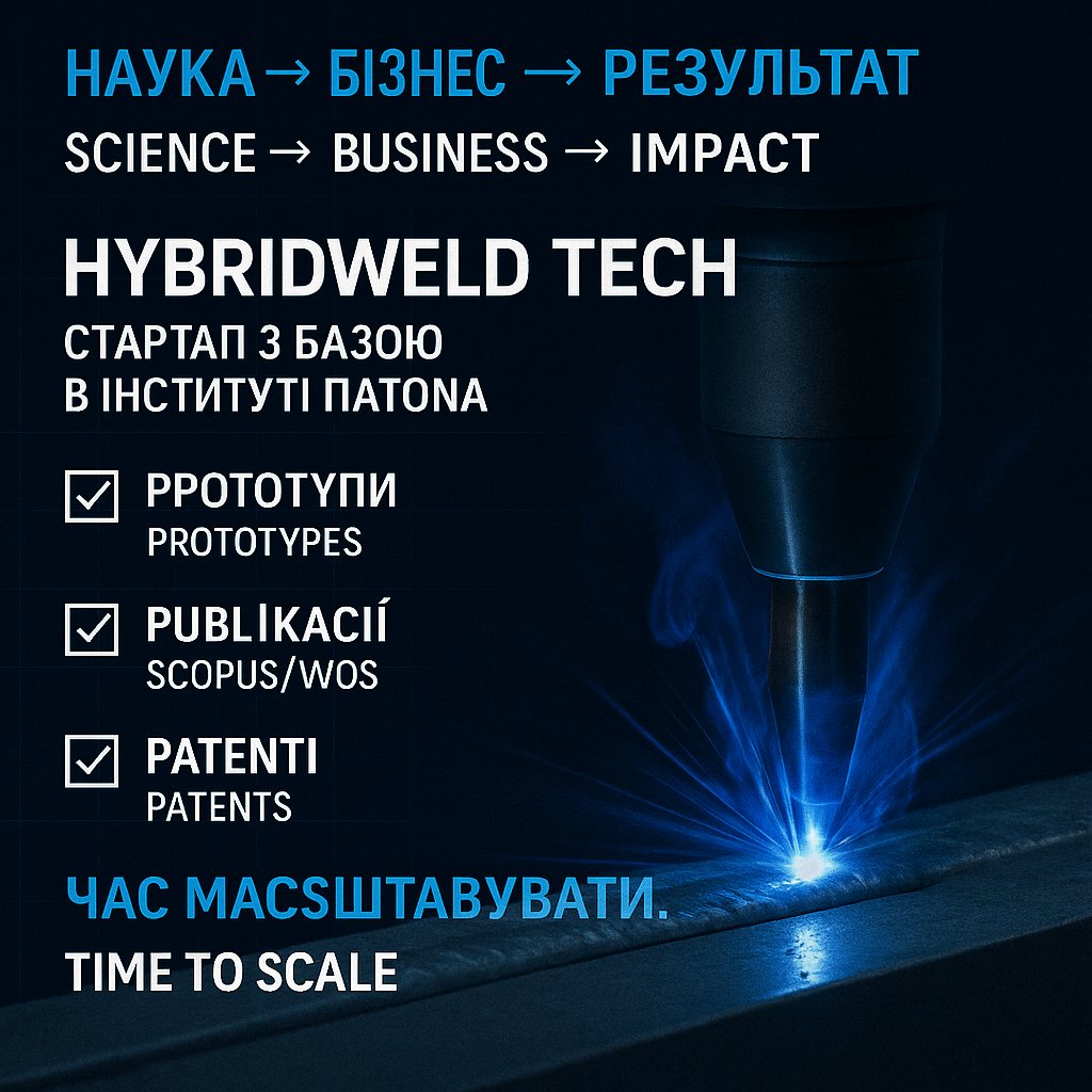 ShiTwinsAI's tweet image. 💡 Science → Business → Impact
HybridWeld Tech — startup with roots in the Paton Institute.
Ready for investment &amp;amp; partnerships:
✅ Prototypes
✅ Scopus/WoS publications
✅ Patents
🚀 Time to scale.
#ShiTwins #InvestTech #HybridWeld
💡 Наука → Бізнес → Результат
HybridWeld
