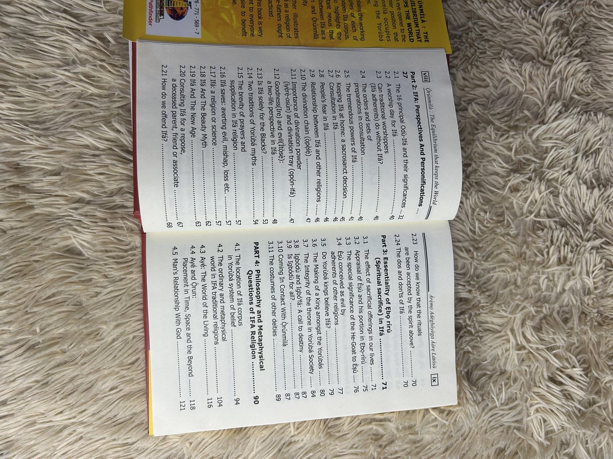 ILE_AJISEFA's tweet image. For the next 30days, I will be posting Isese books and the kind of information you will find in them. 
I believe this will give you direction. 
Let’s start with;

DAY 1. ORUNMILA the equilibrium that keeps the world.
This is one of the books I find most interesting about ORUNMILA…
