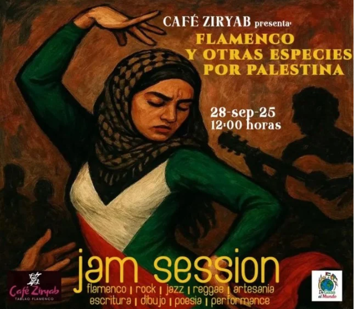 El <a href="/CafeZiryab/">Café Ziryab</a> celebrará el domingo 28 de septiembre la jam session 'Flamenco y otras especies por Palestina', un ENCUENTRO SOLIDARIO que une cante, toque, baile y diversas disciplinas artísticas en apoyo a las familias gazatíes: tablaosflamencosingreatermadrid.com/agenda-especta…