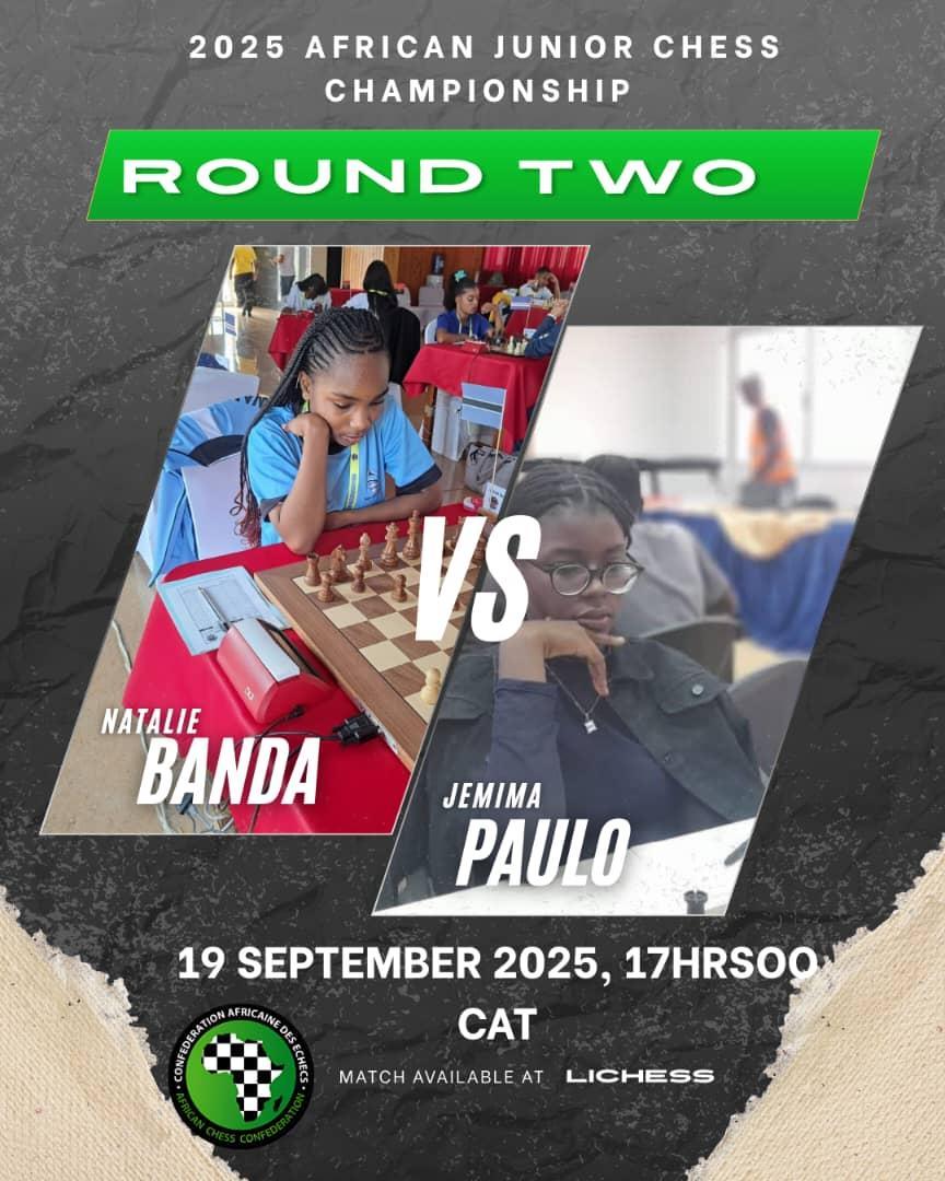 AfricanChessCon's tweet image. Board two sets up a Southern African derby as Botswana’s Natalie Banda takes on Angola’s Jemima Paulo in what promises to be another fiercely contested clash.