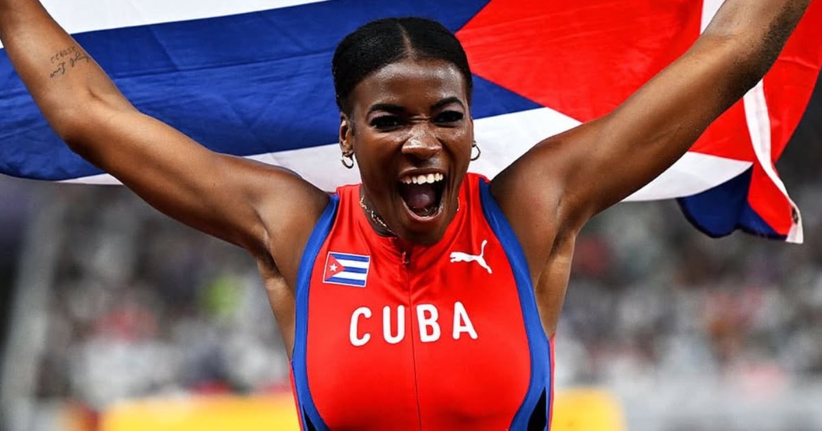 Orgullo de toda una nación: Leyanis Pérez se coronó como campeona mundial de triple salto femenino con un vuelo de 14,94 metros en el Mundial de Atletismo celebrado en #Tokio.