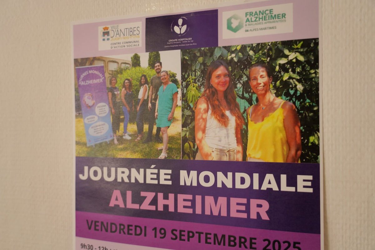 antibes_jlp's tweet image. À l’occasion de la journée mondiale de sensibilisation  
à la maladie d’Azheimer, le #CCAS #Antibes en partenariat avec le Centre Consultation Mémoire du Groupe Hospitalier Sophia Antipolis réunit professionnels de santé, associations et familles autour d’un objectif commun :