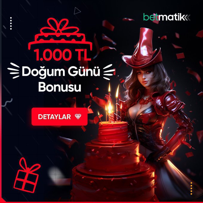 BetMatik_TrGr's tweet photo. 🥳Doğum günü hediyeniz bizden ! 🎉

💥 #Betmatik'ten Siz Değerli Üyelerimize Özel 1️⃣0️⃣0️⃣0️⃣ TL Doğum Günü Bonusu!

🎁 Hediye Bonusunuzu Almayı Unutmayın!
📲 Bonus İçin Canlı Desteğe Başvurabilirsiniz.

🛡  Güvenilir bahsin adresi;
https://t.co/lggQsW3n27

#Totowin #Betnano https://t.co/8AkmIlsW1c