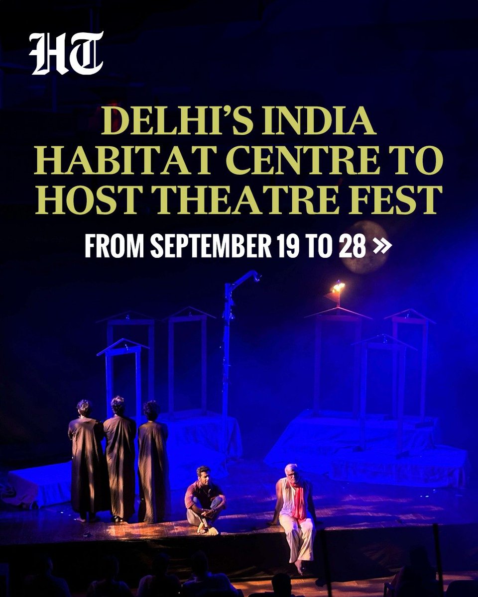 Delhi’s India Habitat Centre will host a theatre fest from Sept 19 to 28. ‘Mehroon’ will be the first play to be performed, while other notable ones are ‘Saanp Seedhi’ and ‘Garam Roti’. 🎭✨

👉🏻More details: hindustantimes.com/cities/delhi-n…

(<a href="/aaditya_writes/">aadityak</a>✍🏻)