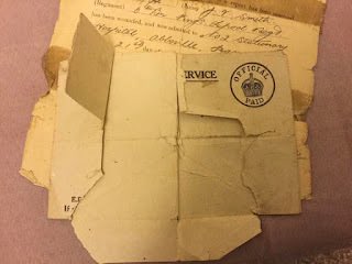DebsaDelight's tweet image. My husband’s grandad was seriously wounded at  #Passchendaele 108 years ago
His Nan kept the telegram received telling her he was seriously wounded.You can see where she tore it open.He was in hospital 6 months &amp;amp; awarded the military medal for gallantry
#Lestweforget