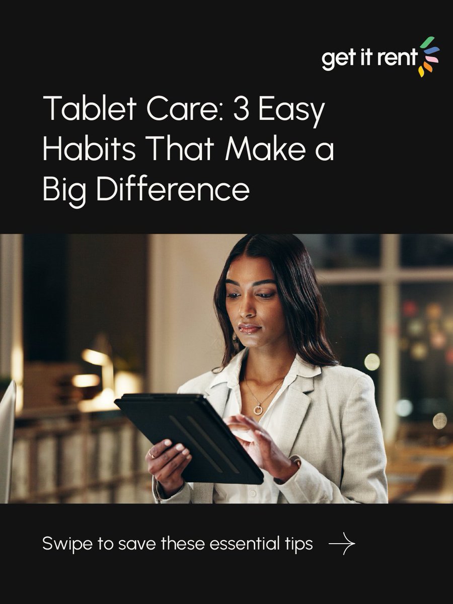rent_get's tweet image. Tablets are powerful—but fragile.
📱 Keep them running longer with 3 easy habits:
✔️ Shockproof case
✔️ Avoid overcharging
✔️ Clean screens right
Small habits = fewer breakdowns, longer life.
🔖 Save this for your IT checklist.
#TabletCare #ITHardware #GetItRent