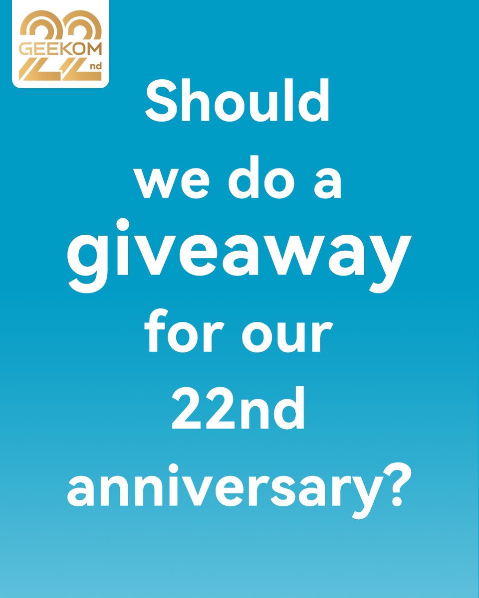 geekompc's tweet image. Cause we’re turning 22… so you know what that means 😏
Check your GEEKOM A9 Max🔗geekompc.com/geekom-a9-max-…
Get 5% off on our official store with code: A95F
----
#GEEKOM #MiniPC #tech #computer #AI #pcbuild #giveaway #giveawayalert #anniversarycelebration