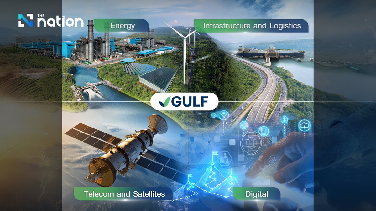 Thenationth's tweet image. Gulf Expands Beyond Power Generation into Digital and Infrastructure Sectors

#ThailandNews #GulfEnergy #PowerGeneration #TheNationThailand

Read more : nationthailand.com/business/corpo…