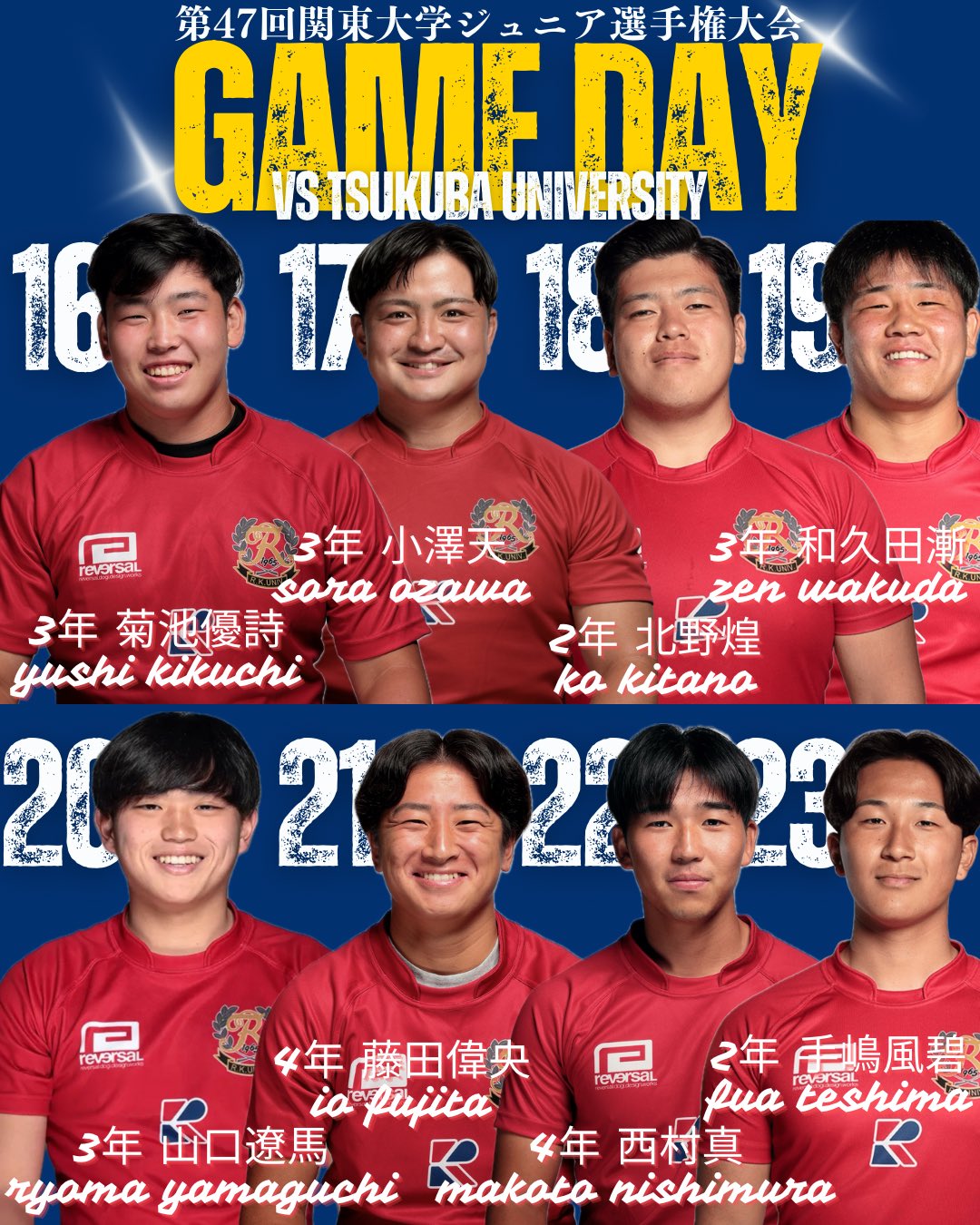 RKU スポーツ 流通経済大学ラグビー RKURUGBY 一部選手限定セットアップ