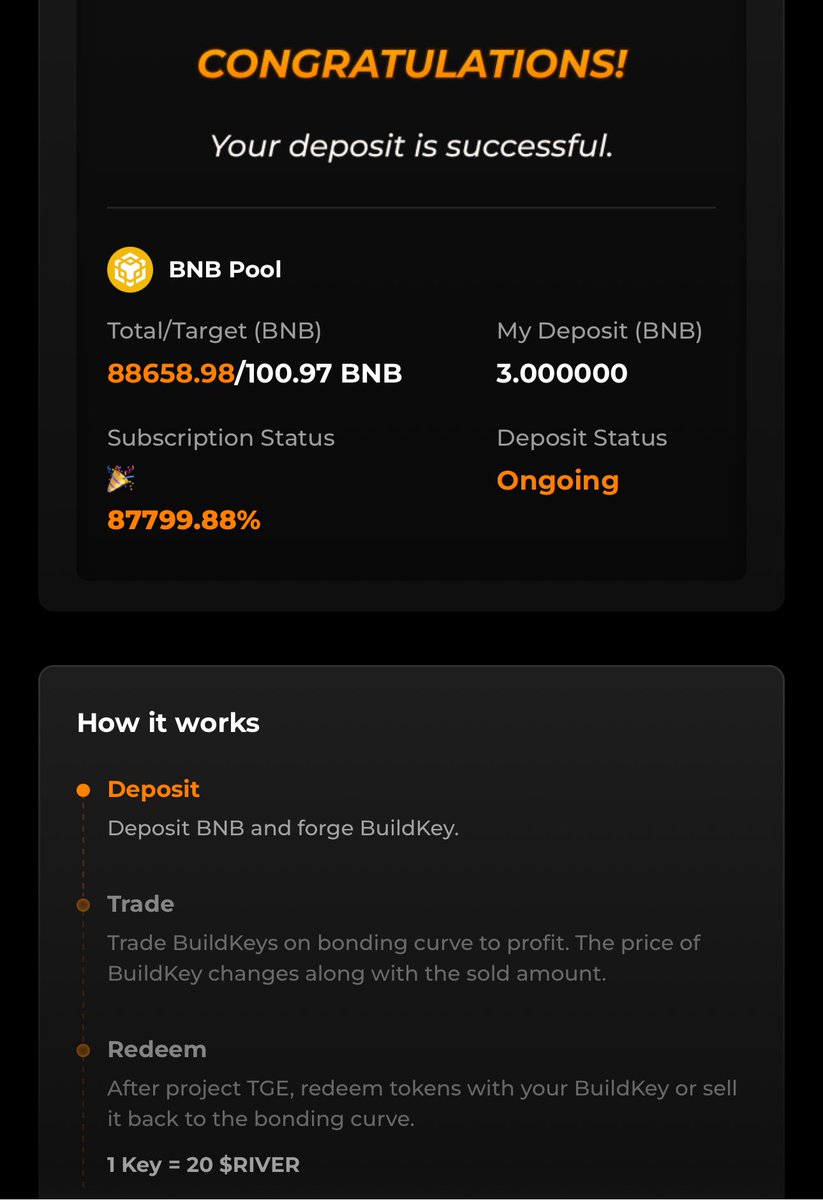 这个 1Key=20$RIVER 谁给解释下？

900倍估计没啥大毛了！考虑 curve 时出了！