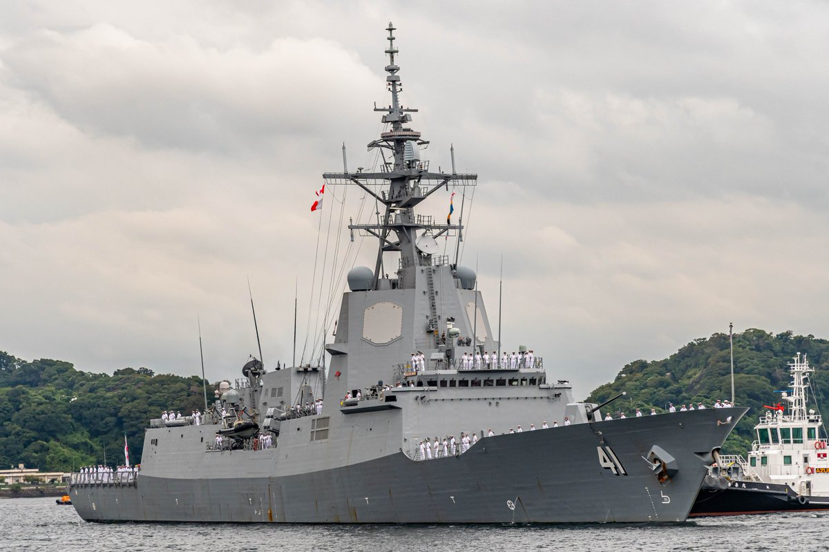 豪イージス艦ブリスベン、横須賀基地に初寄港 日本で初整備へ