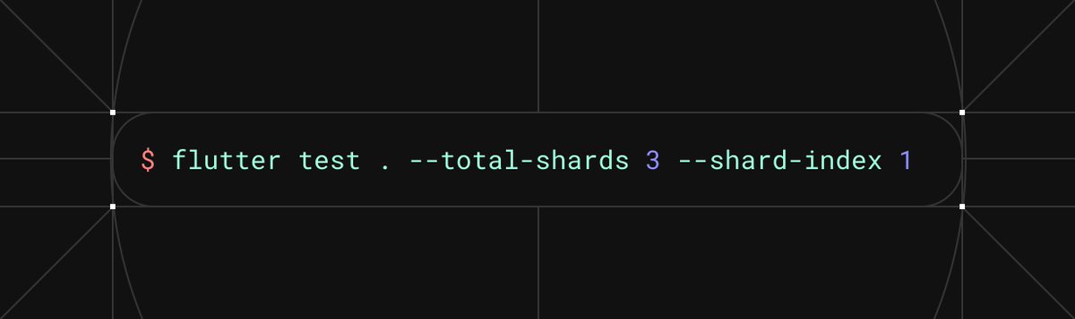 michael_lazebny's tweet image. There is an easy way to speed up Flutter tests in CI.

If you have a large test suite, use sharding. It distributes the number of tests between multiple shards, so you can create multiple parallel jobs in CI.

#flutter #FlutterDev