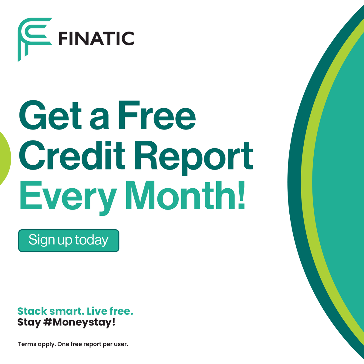 Finatic_SA's tweet photo. Stay in control of your credit — for FREE!  Get a monthly credit report at no cost when you sign up. 

One free report per user, every month. No surprises — just smarter money moves.  

Tap here https://t.co/DZjaDZmyit to get started.  

Stack smart. Live free. Stay #Moneystay https://t.co/YA7AcJOMje