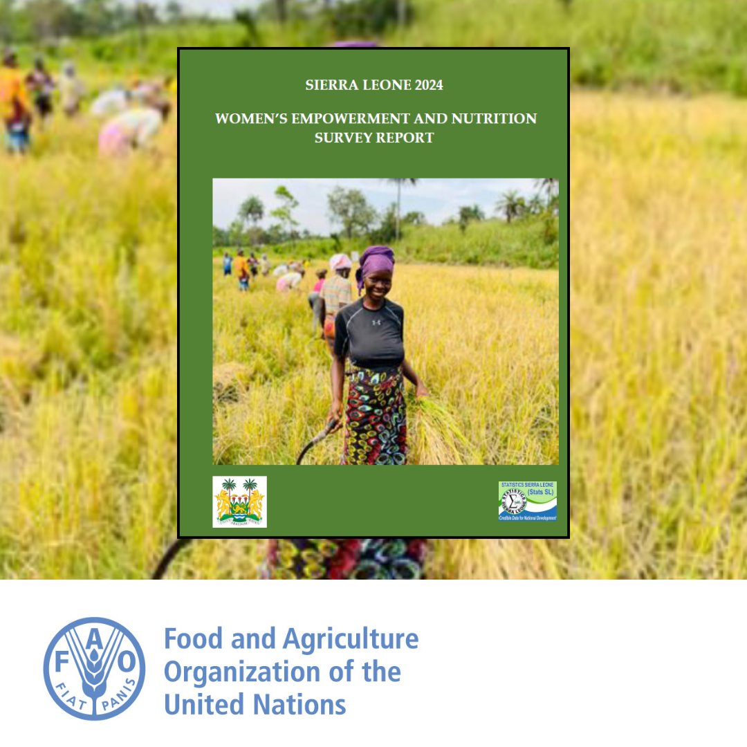 🚀Breaking barriers for women's empowerment!
<a href="/stats_sl/">StatsSL</a> &amp; MAFS, with support from <a href="/50x2030/">The 50x2030 Initiative</a> and <a href="/FAO/">Food and Agriculture Organization</a>, and in collaboration with <a href="/IFPRI/">IFPRI</a>, release the first-ever Women’s Empowerment &amp; Nutrition Survey report &amp; microdata.
Access it here: 👉 microdata.statistics.sl/index.php/cata…