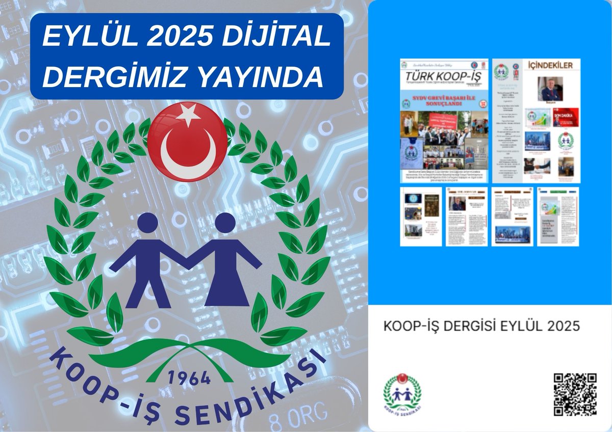 🔊EYLÜL 2025 DİJİTAL DERGİMİZ YAYINLANDI...

👇👇👇

koopis.org.tr/haber/dijital-…