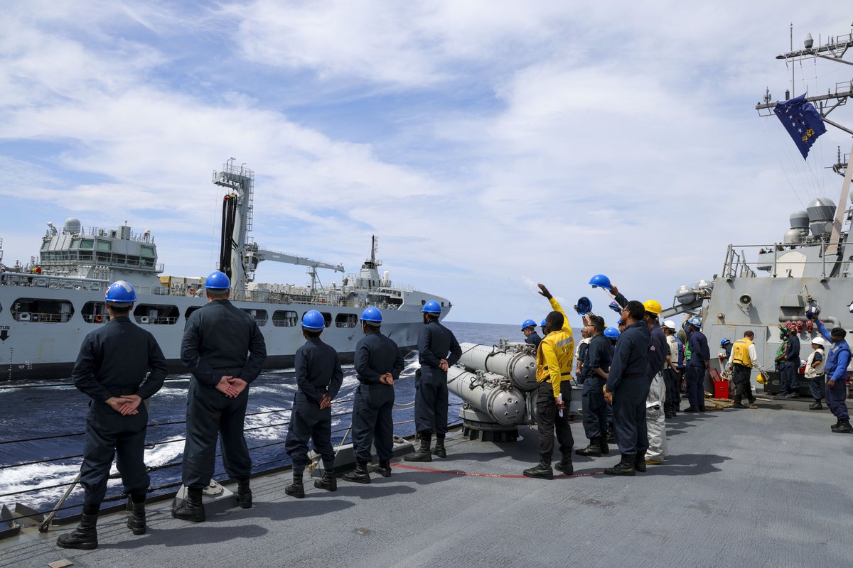 Farewell and thank you to USS Higgins for sailing with us - a strong demonstration of UK &amp; US cooperation and enduring partnership at home and at sea 🇬🇧🇺🇸. 

#CSG25 #StrongerTogether