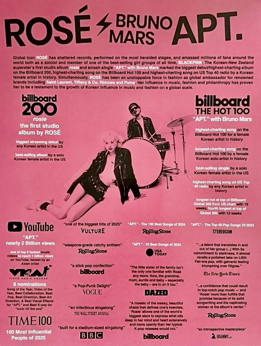 Honestly very happy that her team is aware of all the achievements and publications for both Rosie and APT. 🥹