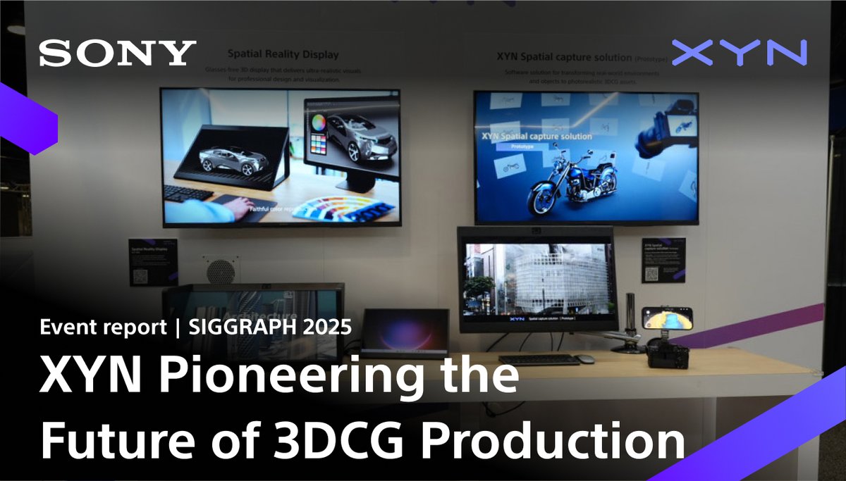 🎤 SIGGRAPH 2025 | Exhibition report
At SIGGRAPH 2025 in Vancouver, XYN showcased its solutions through exhibits, stage sessions, and partner presentations.

👀 Highlight:
In the Sony Group–hosted stage session, Sony introduced its long-term vision "Creative Entertainment