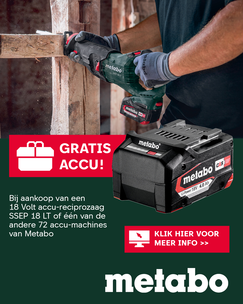 Koop nu een van de vele accu-machines en krijg een gratis 18 Volt accu van 4.0 Ah.

Klik voor meer informatie en alle deelnemende machines.

brnw.ch/21wVUgO

#metabo #acties #nieuws #gratisaccu #elektrischgereedschap #accumachines #18volt #CAS