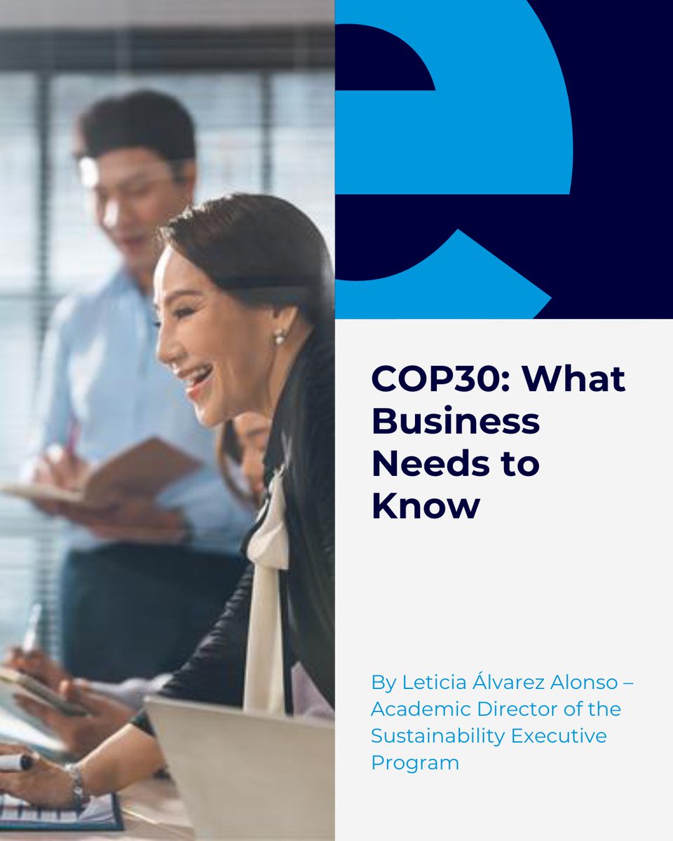 COP30 is shaping up to be a crucial event that could redefine how companies operate and compete globally.
pulse.ly/yogkzjtq8w
Executive Education’s Sustainability Executive Program:
pulse.ly/ko3zhgbi4x

#IEExecutiveEducation #Sustainability