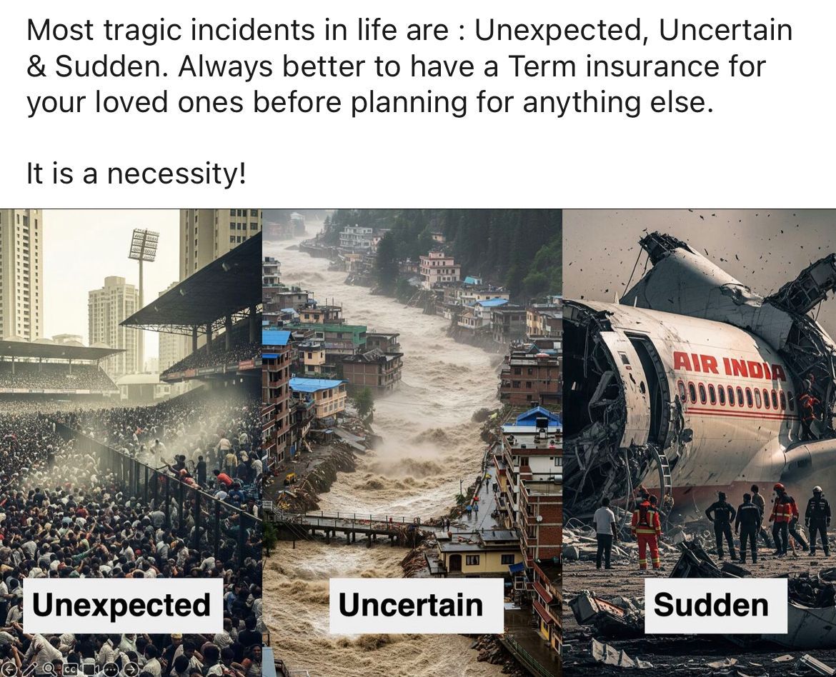 swap_maheshwari's tweet image. Just like having a car insurance is compulsory, making your loved ones life secured should be the utmost necessity, a term plan for family security is a must and important planning one should do as early as possible.
#termplan #necessity #FamilyFirst #Security @AxisMaxLifeIns