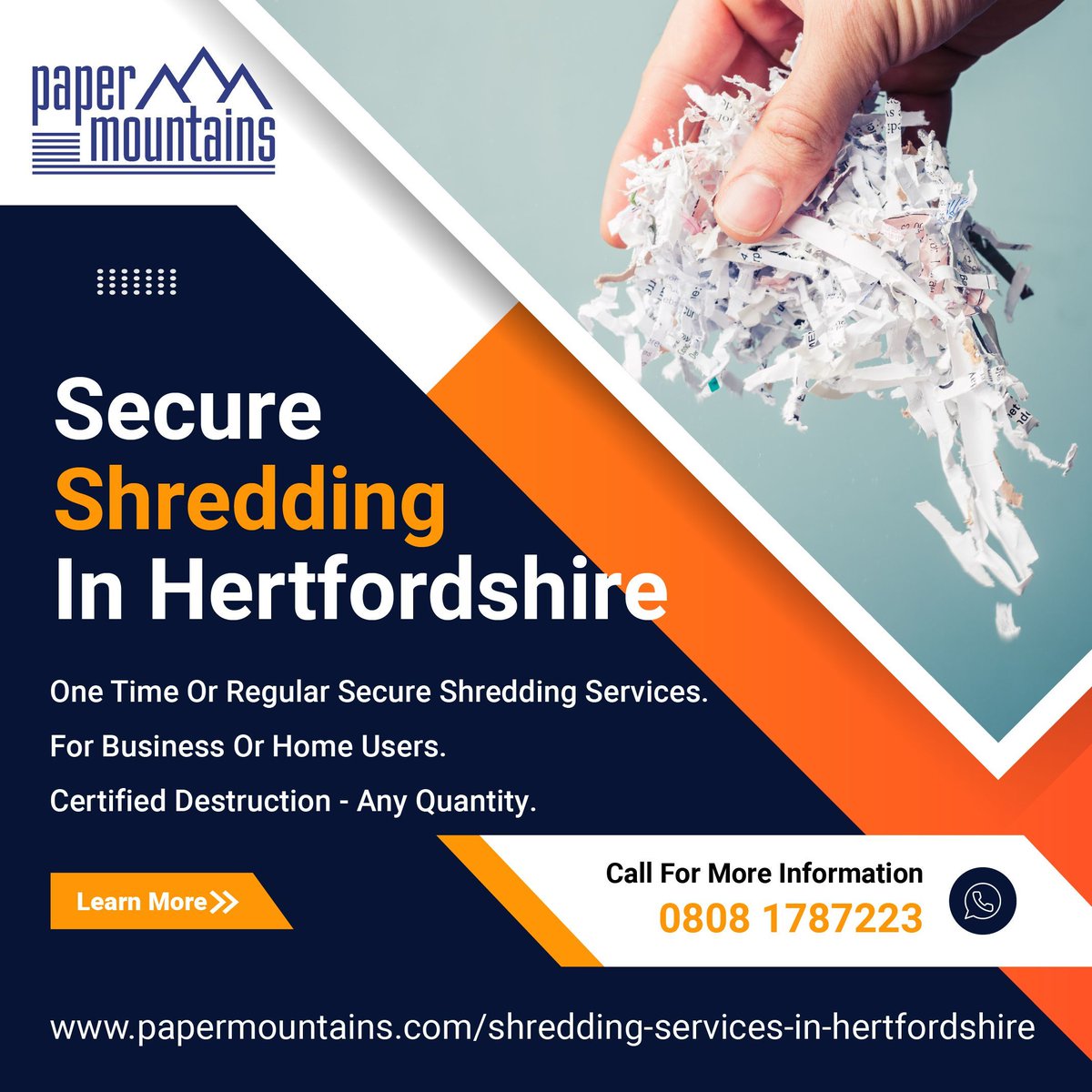 PaperMountains's tweet photo. 🌟🔒 Secure Your Privacy with PaperMountains! 🔒🌟

Are you drowning in unnecessary paperwork? Safeguard your personal and business information with our professional shredding services right here in Hertfordshire! At PaperMountains, we understand the importance of data security, and our expert team is ready to help you declutter safely and securely.

Whether you’re a business looking to destroy sensitive documents or a homeowner needing to shred old paperwork, we’ve got you covered. Our reliable services ensure that your confidential information is handled with the utmost care and disposed of responsibly.

Don’t compromise on security; let us help you create a clean, secure space. 📄✨

Discover our shredding solutions today and take the first step towards peace of mind for Shredding Services in Hertfordshire : https://t.co/j3fisvcDqZ

#PaperMountains #ShreddingServices #Hertfordshire #DataSecurity #EcoFriendly #Declutter