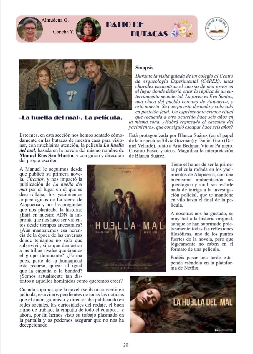 En PATIO DE BUTACAS os hablamos de "La huella del mal", la película de <a href="/mriossanmartin/">Manuel Ríos San Martín</a>
Pasar Página 87⬇️
drive.google.com/file/d/1EItlaO…