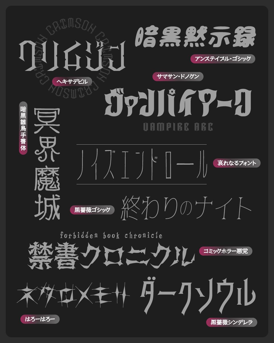 ダーク系にぴったりなフリーフォント