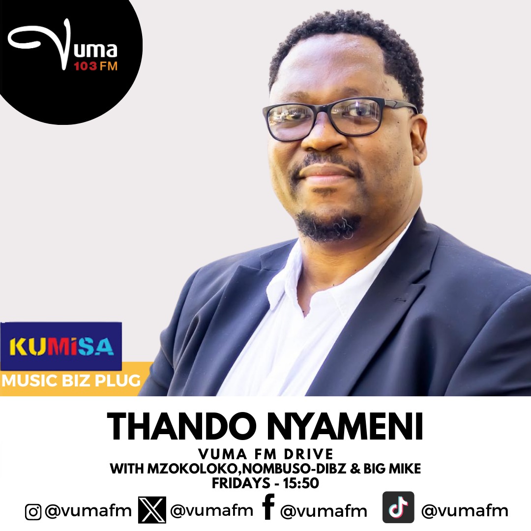 🎶 It’s that time again! Join KUMISA’s MD, Mr Thando Nyameni on the #MusicBizPlug this Friday at 15:50 on Vuma FM Drive with Mzokoloko, Nombuso-Dibz &amp; Big Mike.

Stay plugged in for weekly music business insights and engaging case studies every Friday!

#KUMISA  #VumaFM