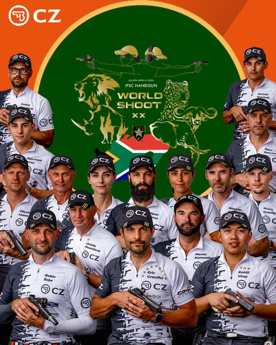 Přejeme mnoho úspěchů a přesnou mušku všem členům CZ Střeleckého týmu, kteří se účastní mistrovství světa IPSC Handgun World Shoot 2025 v Matlosaně v Jihoafrické republice! Česká zbrojovka <a href="/CZ_GUNS/">CZ GUNS</a> je hrdým oficiálním partnerem této prestižní akce 👍.