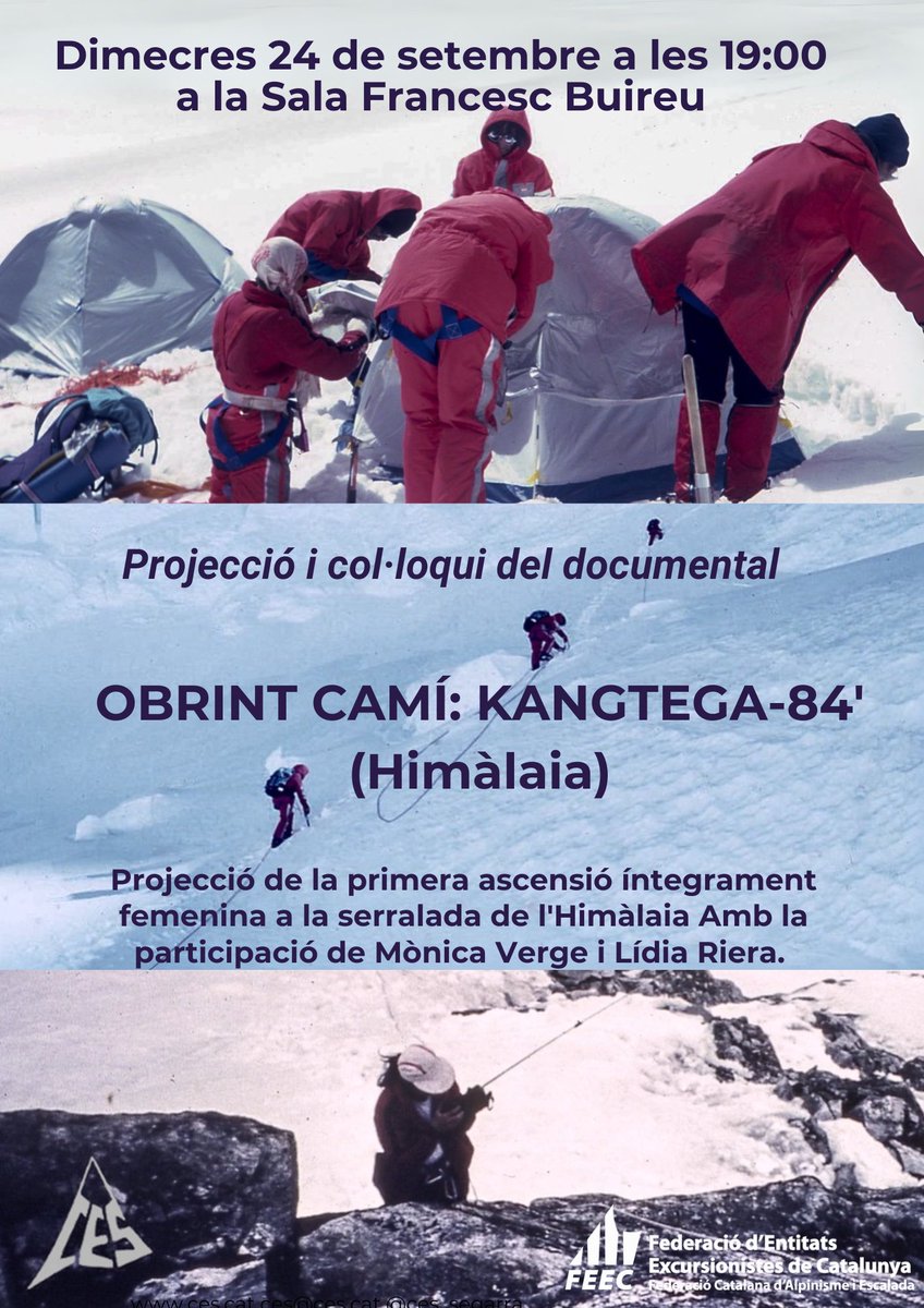 Dimecres 24/Setembre: Projecció i Col·loqui OBRINT CAMÍ KANGTEGA 84 
instagram.com/p/DOxzr9KiLGO/