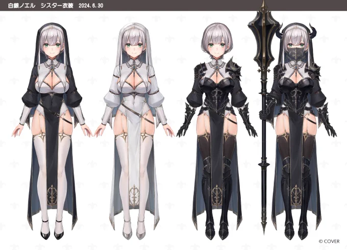 白銀ノエルさんの新衣装を担当しました(遅)