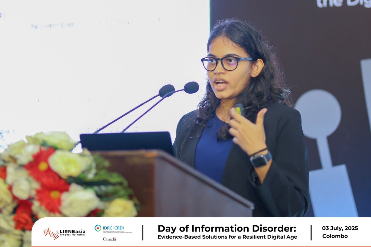 LIRNEasia's tweet image. LIRNEasia hosted the Day of #InformationDisorder: Evidence-Based Solutions for a #Resilient #DigitalAge on July 3, 2025, in Colombo to disseminate findings from two major studies, a nationally representative survey and an experimental study on information disorder. Opening