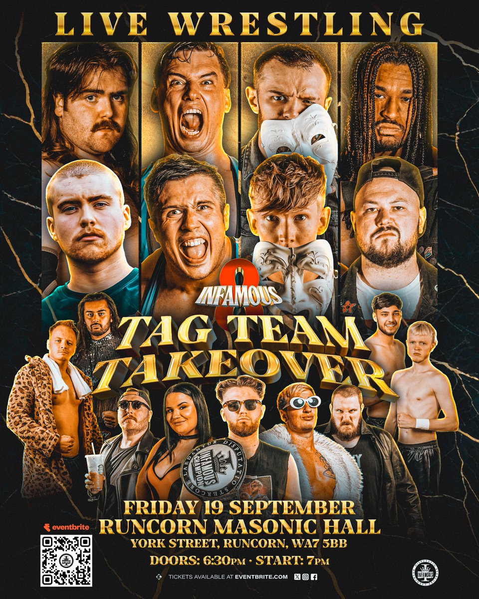 If you can get along to <a href="/INFAMOUS_WP/">INFAMOUS</a> today then you absolutely should. The team behind it is dedicated to putting on the best show possible for wrestling fans and families.

Huge 4-way tag team main event, <a href="/OffThePage_WP/">Off The Page</a> title on the line, and more!