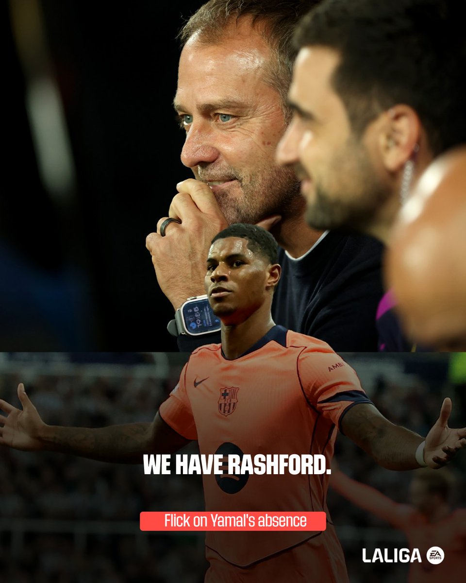 LaLigaEN's tweet photo. Hansi  Flick's answer is simple. 🗣️
@FCBarcelona https://t.co/BeH4nSCKWd