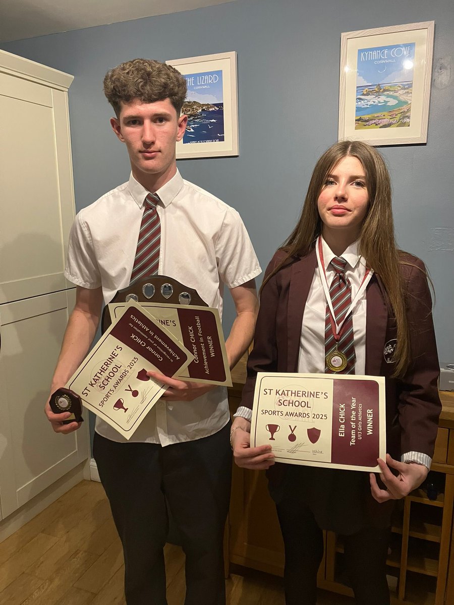 prokickboxing's tweet image. Connor and Ella both picking up school sports awards for athletics and football !