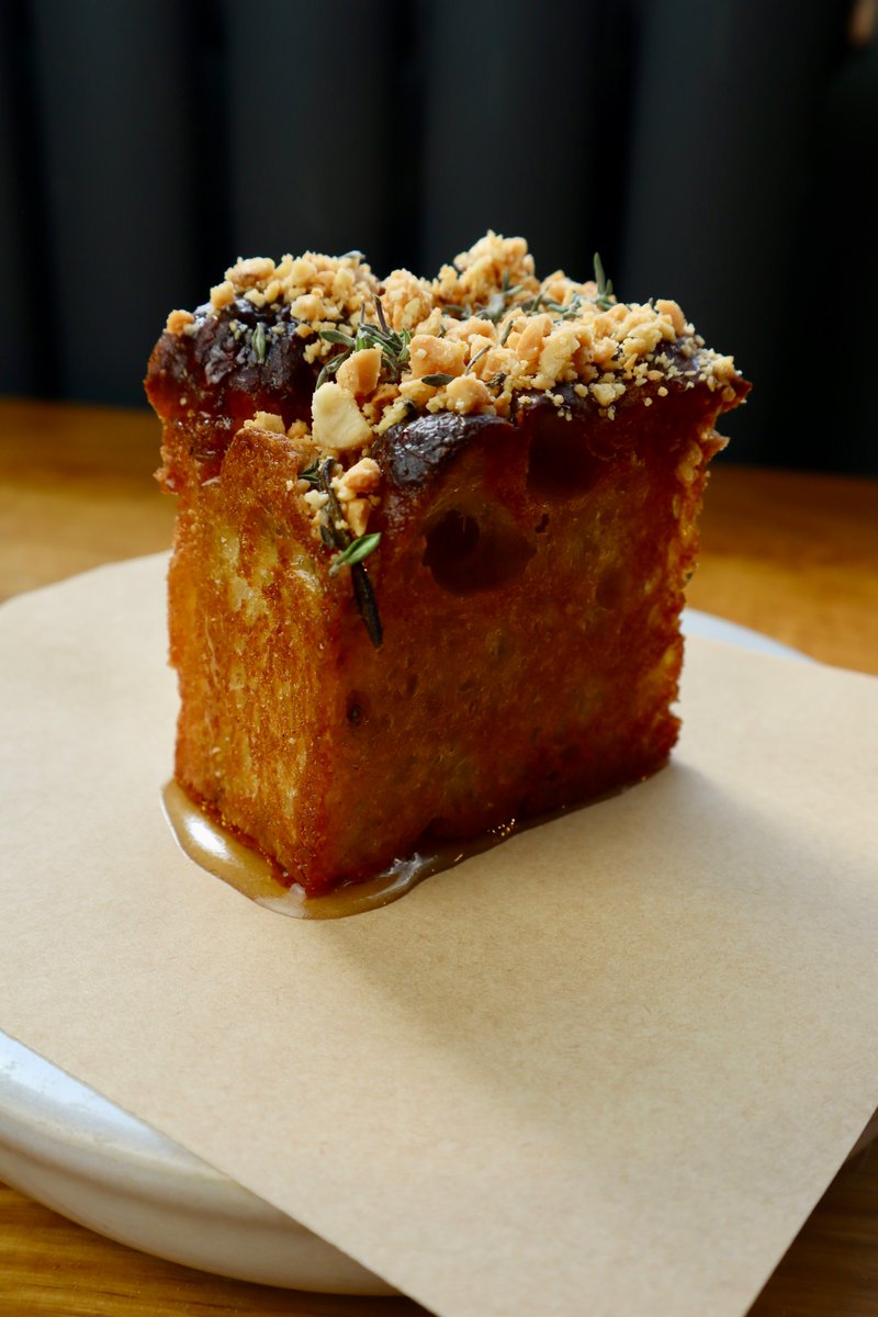 We top our burrata with a homemade rocket and almond pesto and serve it alongside a toasted, honey glazed focaccia