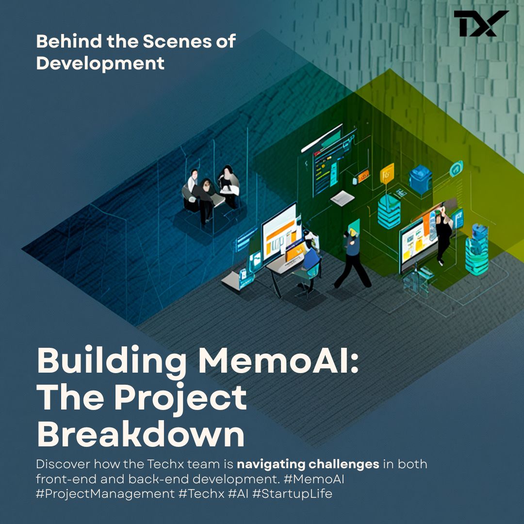TechXLabs's tweet image. Building MemoAI is a journey, and we're taking you with us! 🚀 Get an exclusive look at the project breakdown- We're talking front-end, back-end, and all the tough technical decisions we're making.
#MemoAI #TechX #AI #StartupLife #Frontend #Backend #ProductDevelopment #Software
