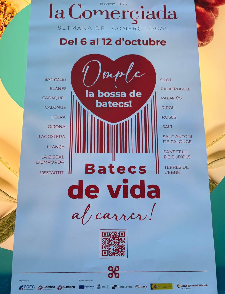 🛍️ Avui, la directora general de Comerç, Marta Angerri, ha assistit a la presentació de la "3a edició de la Comerçiada, la setmana del comerç local”.

🤝Unes jornades per celebrar el comerç de proximitat i posar en valor el seu paper com a element essencial de cohesió social.