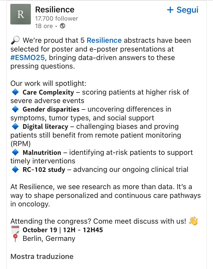 PARISImd's tweet photo. Coming soon at #ESMO25 our study on gender disparities in RPM and SDH across cancer pts in 110 centres
@Resiliencecare @barlesi @GustaveRoussy
My research is now moving towards digital solutions exploitation to study and mitigate gender-related BiAbs tox experience in NSCLC. https://t.co/qs37tNYZor
