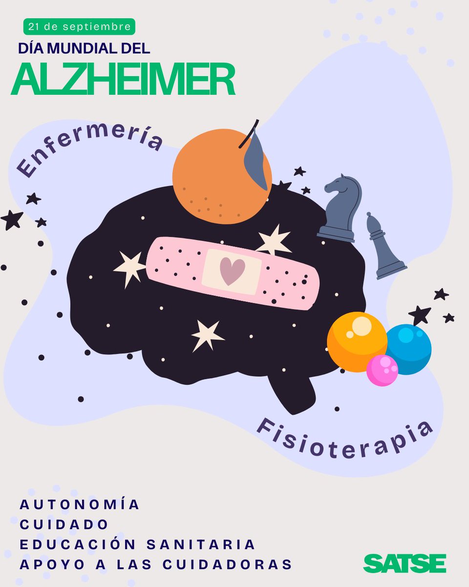 #DíaMundialDelAlzheimer 🧠💜Nos solidarizamos con los y las pacientes y destacamos el papel de #enfermería y #fisioterapia en el cuidado, autonomía, educación y apoyo a las cuidadoras¡Exigimos poner el cuidado en el centro y dedicarle los recursos necesarios✊!
#igualandoderechos