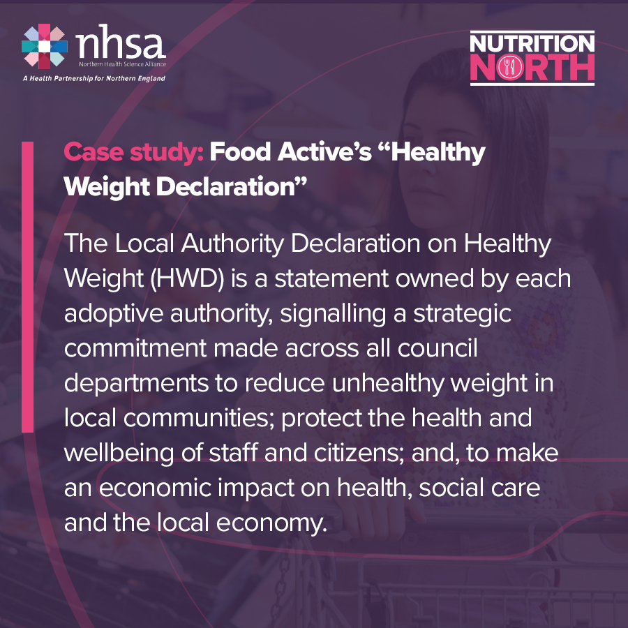 The_NHSA's tweet photo. A ‘Healthy Weight Declaration’, led by @NC_Nutrition, featured in our recent report on the state of nutrition in the North of England, has been adopted by over 30 councils across England – including 23 in the North

https://t.co/0MWSznFbhD https://t.co/TuTzhlW6Cf